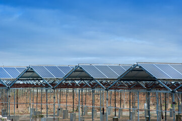 old greenhouses, solar energy structures, solar panels