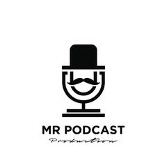 mister gentlemen podcast logo icon design