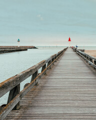 Obraz premium Entrée du port à Deauville et à Trouville-sur-Mer