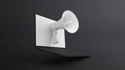 3d rendering of digital marketing