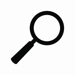 Search icon. Magnifying glass icon, vector magnifier or loupe sign.