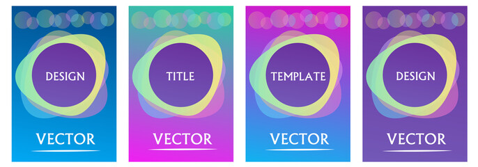 Backgrounds pattern and color gradient, vector abstract cover design templates. Creative fashion patterns for social media stories