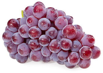 red grapes berries isolated on white background. macro. with clipping path. full depth of field.