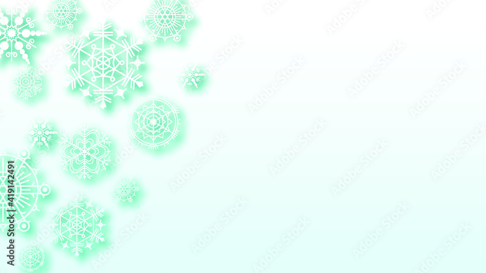 Poster abstract background winter with snowflakes shadows vector design style template