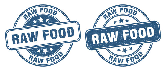 Obraz premium raw food stamp. raw food label. round grunge sign