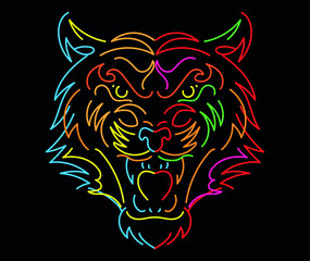 Tiger abstract vector illustration