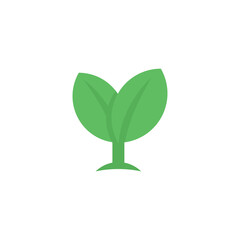 Plant and leaves icon. Leaf symbol of ecology, enviroment and nature. Vegetarian and vegan pictogram design.
