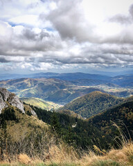 Landscape with clouds in Serbia