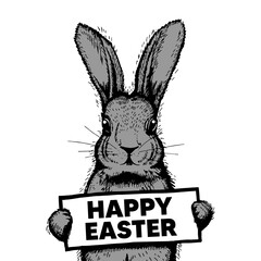 Easter bunny.Easter rabbit illustration
