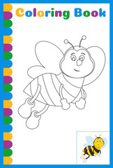 Coloring book for preschool kids with easy educational gaming level.