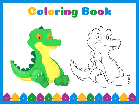 Coloring book for preschool kids with easy educational gaming level.