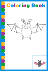 Coloring book for preschool kids with easy educational gaming level.