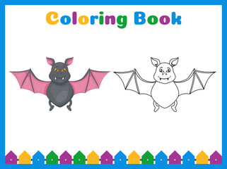 Coloring book for preschool kids with easy educational gaming level.