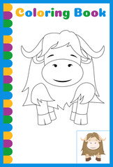 Coloring book for preschool kids with easy educational gaming level.