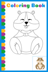 Coloring book for preschool kids with easy educational gaming level.