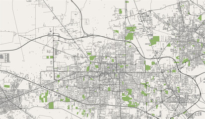 Fototapeta na wymiar map of the city of Giugliano in Campania, Italy