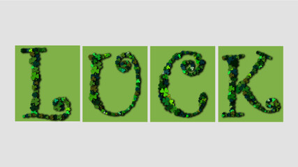 St Patrick's Day Clover LUCK Vector