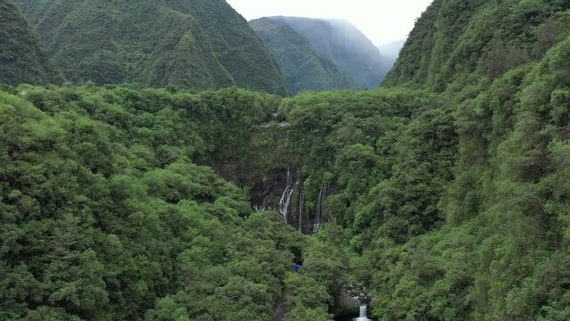 Langevin Waterfalls in Reunion Island