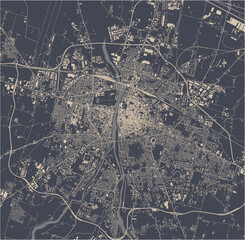 map of the city of Parma, Emilia-Romagna, Italy