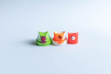 plastic graffiti spray cap after used background