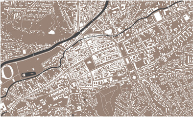 map of the city of Cluj-Napoca, Romania