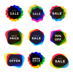 Abstract Sale promotional banners vector design. Special offer promo template.