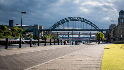 Newcastle harbour with the Tyneside bridges 