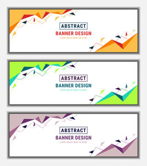 Simple Abstract Banner Design Concept