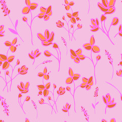 Fototapeta na wymiar vector seamless pattern small flowers