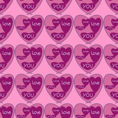seamless pattern with hearts design