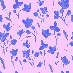 seamless pattern small flowers