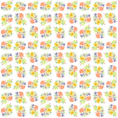 seamless summer floral pattern textile, repeat print