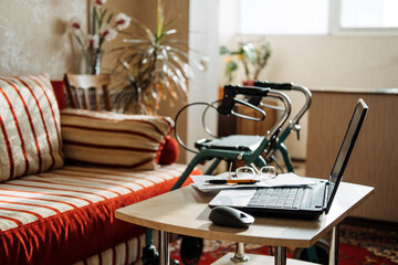 Disability Support Pension Life Insurance, Disability medical insurance policy for Seniors. Laptop,...