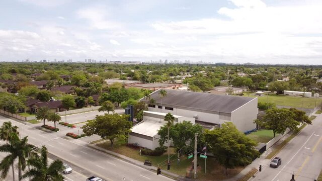 Aerial video Temple Solel The Jewish Academy 4k