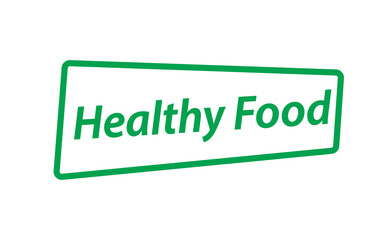 Healthy Food stamp isolated on white background