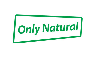 Only Natural stamp isolated on white background