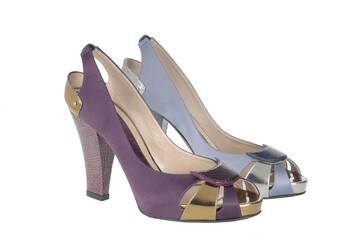 Naklejka premium Fashion summer shoes for women studio shoot