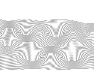 Wave of the many colored lines. Abstract wavy stripes on a white background isolated. Creative line art. Vector illustration EPS 10. Design elements created using the Blend Tool. Curved smooth tape