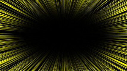 Obraz premium 黄色と黒の集中線-コピースペース