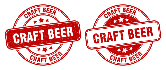 craft beer stamp. craft beer label. round grunge sign