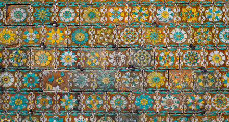 Vintage tiles pattern from ancient cathedral