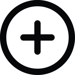 Plus Add Simple Line Vector Icon