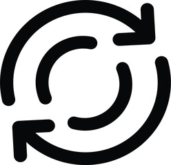 Refresh Simple Line Vector Icon