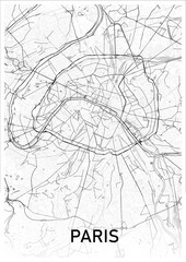 Fototapeta na wymiar Mapa para hacer cruadros de ciudades - PARIS