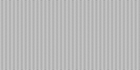 Black wavy line pattern on white, abstract background illustration