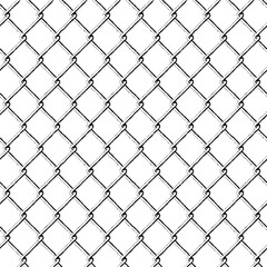 Wire mesh pattern, rough stroke. A vector seamless pattern with wire mesh. Black and white illustration with rough strokes.