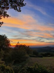 sunset in the mountains