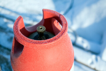 Frozen LPG bottle