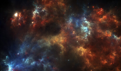 Naklejka premium Fictional Nebula 2 - 13020px x 7617px