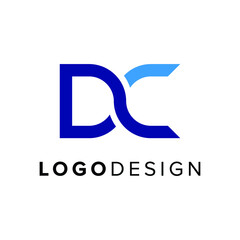 Modern letter DC logo design